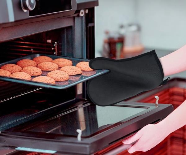 Custom Linen Sublimation Oven Gloves With Silicone Back Blank Heat Insulation Oven Mitt Sublimation