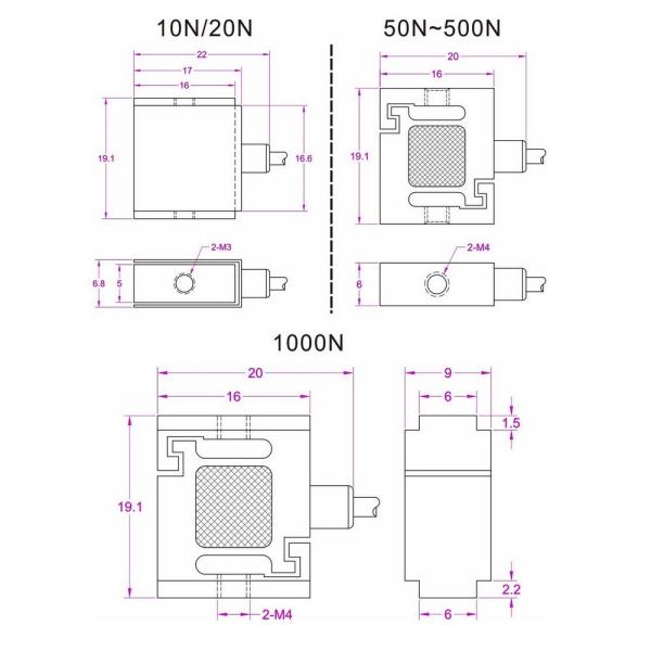 Small Force Sensor 50N Micro Force Transducer 10lb Miniature Tension Load Cell 5kg