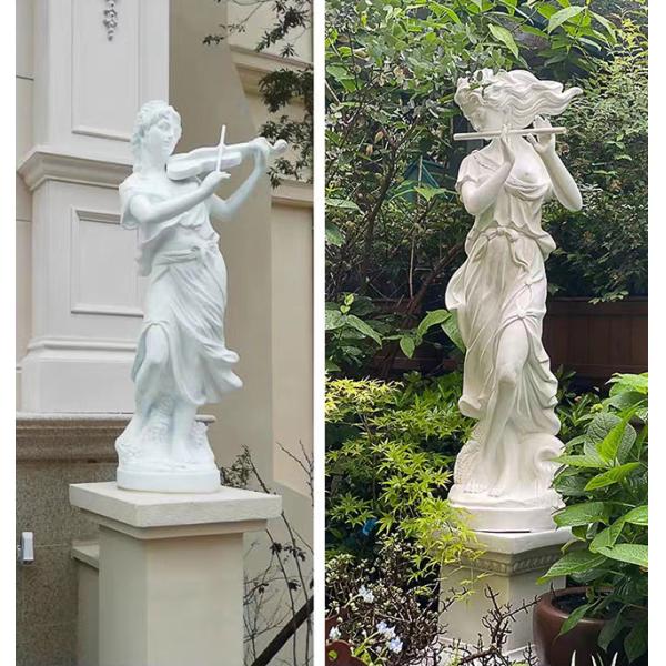Outdoor Garden Decoration Lady Marble Stone Sculpture Life Size