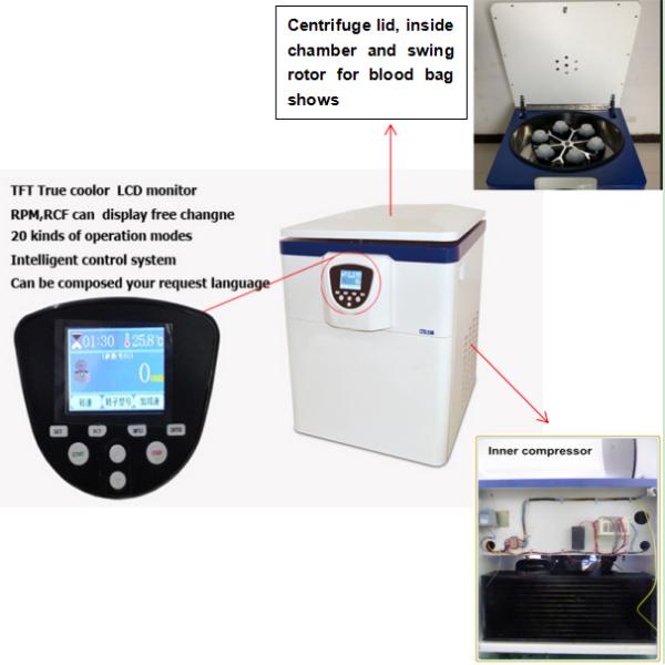 Large capacity Low speed Animal Horse Blood Bag Medical Centrifuges