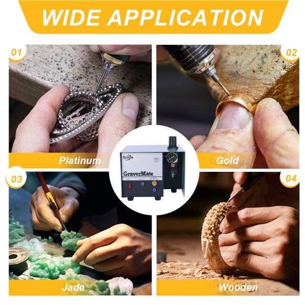 Tooltos однорукавная пневматическая гравировка для ювелирных изделий