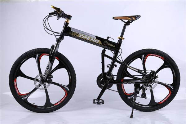 High quality OEM 6 spoke mag one wheel Shimano 21 speed black aluminium folding hummer mountain bicycle