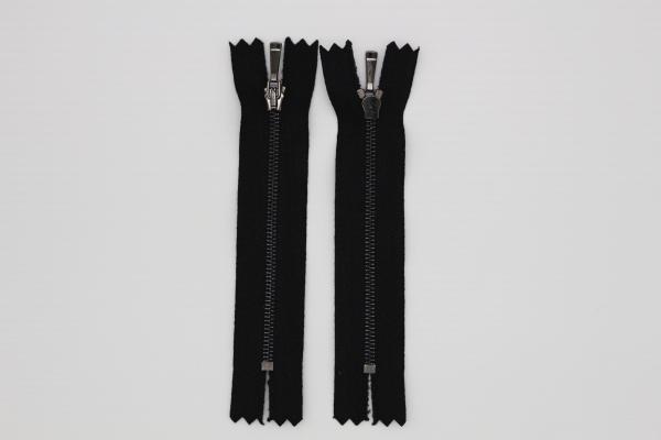 Customized Fashion Small Size Purse Zippers 2 # Black Tape Gunmetal Teeth