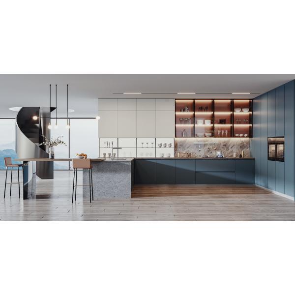 Premium Custom Luxury Wooden Kitchen Cabinets For Villas Carcass Material