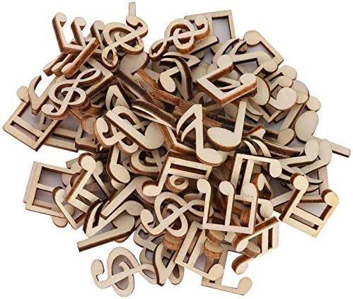 Wooden Music Note Mixed Decorative Note Wood Slices for Concert Wedding Christmas Party Home Decorations