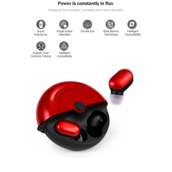 360 Degree Rotating Creative Bluetooth Earbuds IPX4 Waterproof Magnetic
