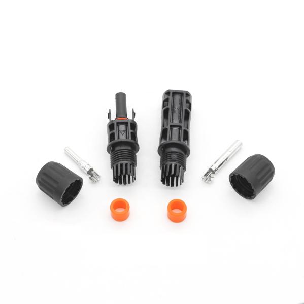 Panel Mount Solar Panel Connectors with Tinned Plated Finish and Male/Female Configuration for Secure Connections