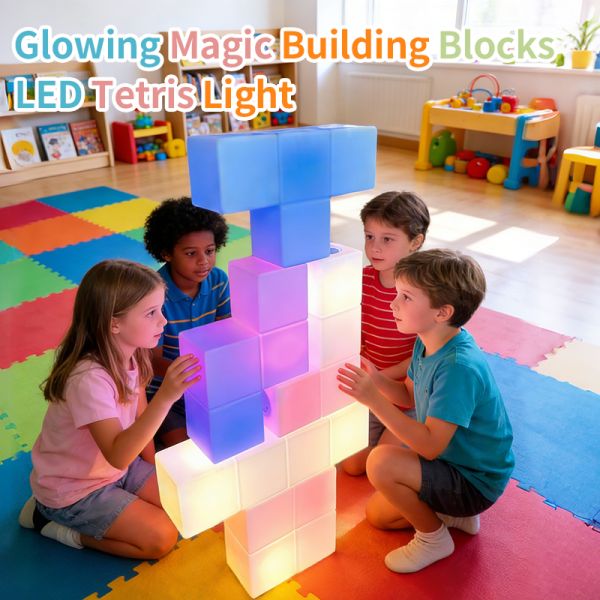 Interactive LED Light-Up Building Blocks - Sensory STEM Toys for Kids & Kindergarten Learning