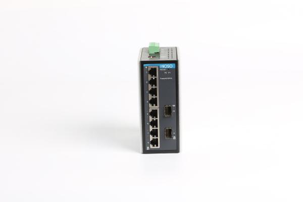 CCC Certified IP40 Metal Shell DC12V Din Rail Ethernet Switch 10 Port