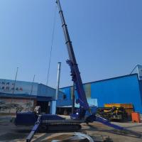 Grues électriques de Crane Hydraulic Telescopic Outrigger Small d'encorbellement en caoutchouc de chenille pour l'espace étroit