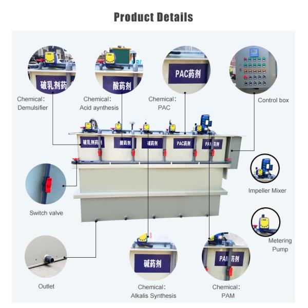 OEM промышленного интегрированного автоматического полипропилена системы дозирования химических реагентов материальный