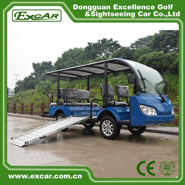 8 Seaterの12*6vトロイ電池の鋼鉄合金フレームが付いている電気シャトル バス