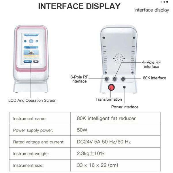 Multifunctional Weight Loss Face Lift 3 in 1 Ultrasonic Cavitation RF Machine