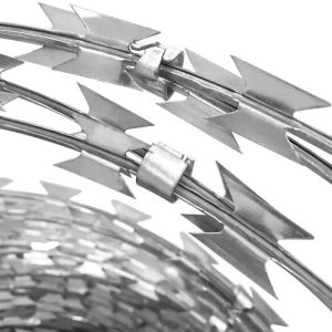 Stainless Steel Razor Barbed Wire Mesh Roll Double Coil Concertina Wire for Boundary Fencing