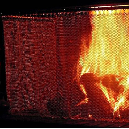 Anodized Surface Gold Metal Ring Mesh / 316 Stainless Steel Wire Ring Mesh