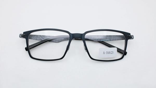 Unisex square classic eye glasses for reading anti blue non- prescription clear lens super light titanium eyegalss
