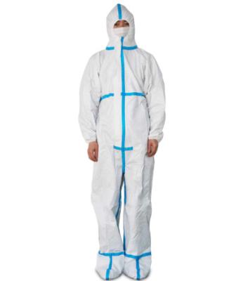 Flame Retardant Disposable Protective Coveralls With Elastic Wrist / Ankle / Waist