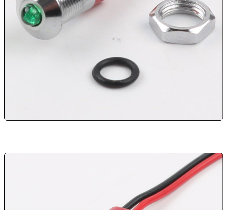 HongYe YZ-6MM-DDZ Waterproof IP65 Metal LED Indicator Light Multi-color 50,000 Hours Lifespan 6V-24V-220V for Industrial
