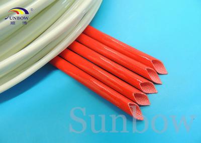 Iron oxide red braided sleeving products , High Temperature Fiberglass Sleeving