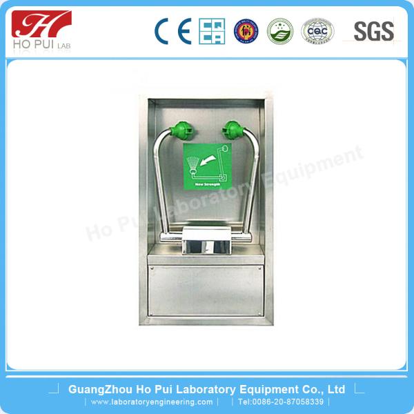 Solid Wall Mounted Eyewash Station Brass Eye Washer Station Check Valve
