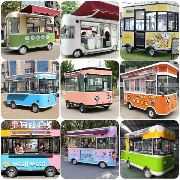 Rubber Universal Wheel Battery Driven Mobile Boutique Cart for and Retail Distribution