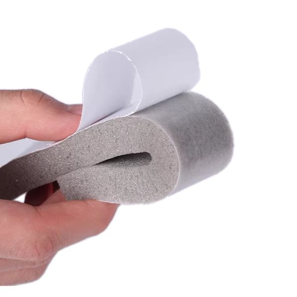 Customizable PU Foam Insulation Strips High Density Weatherstripping Tape Grey & White