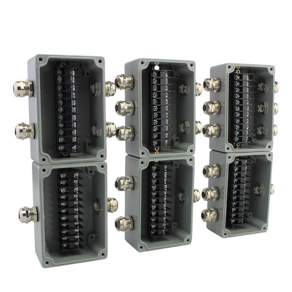 Die-cast Aluminum Distribution Junction Box Waterproof with Terminal Blocks 120*80*55mm
