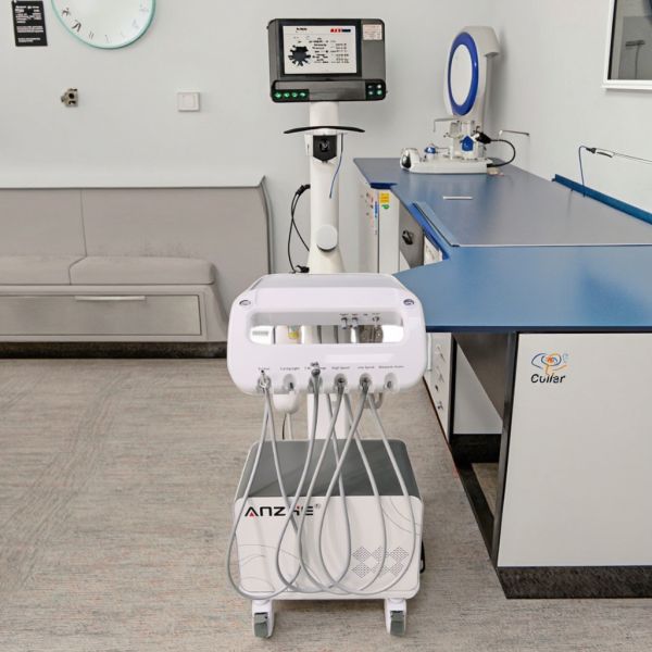 Foshan Anzhe Factory Mobile Dental Cart with air Compressor 220V Dental Delivery Unit Dental Clinic Functional Equipment