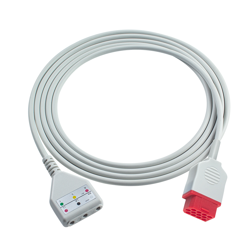 Bionet 12Pin BM3 BM5 3 5Lead ECG Trunk Adapter Cable Din Style ECG Extension Cables