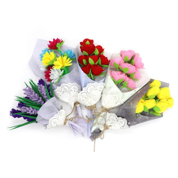 18x33cm Non-woven Fabric Children's DIY Handmade Flower Bouquet Perfect for Teachers' Day and Mother's Day