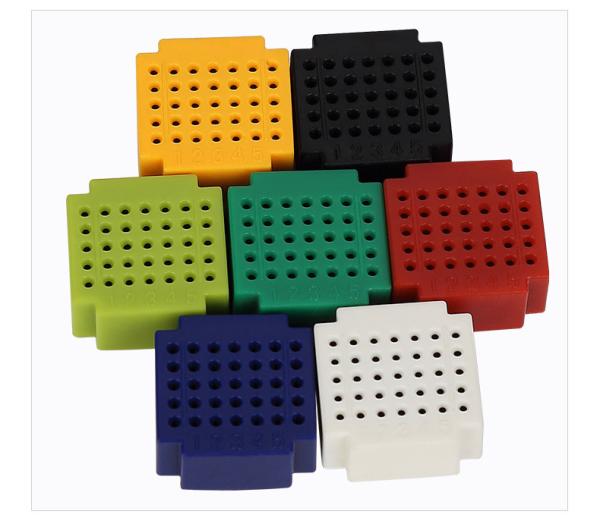 Plastic Colored Round Hole Breadboard With 25 / 35 / 45 Tie - Point