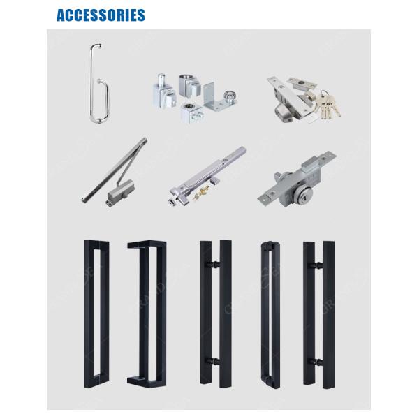 USA American Modern Design Storefront Front Glaze White Swing Entry Commercial Kfc Chicken Aluminium Door