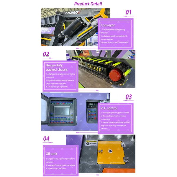 40 Tons Per Hour Crawler Mobile Shredder with Stainless Steel Components and CE ISO TUV Certification
