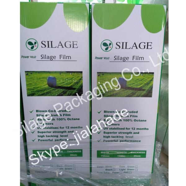 high quality SILAGE WRAP FILM,750mm*25mic*1800mm Agriculture Packng Film,Bale Wrap Plastic Film,round roll for Germany