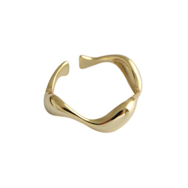 925 Sterling Silver Jewellery Unique Open Ring For Women Irregular Geometric Shape