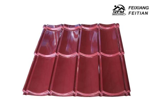 Steel Tile 750 Glazed Steel Profile Roll Forming Machine PLC Control For Construction