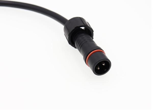 2 core male and female waterproof M15 led connector assembly with cable