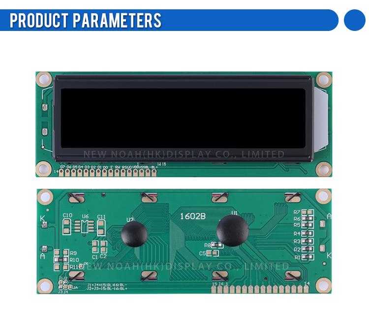 BTN Black Film 1602B Character Dot Matrix Screen 2*16 LCD Character LCD Module Display Screen
