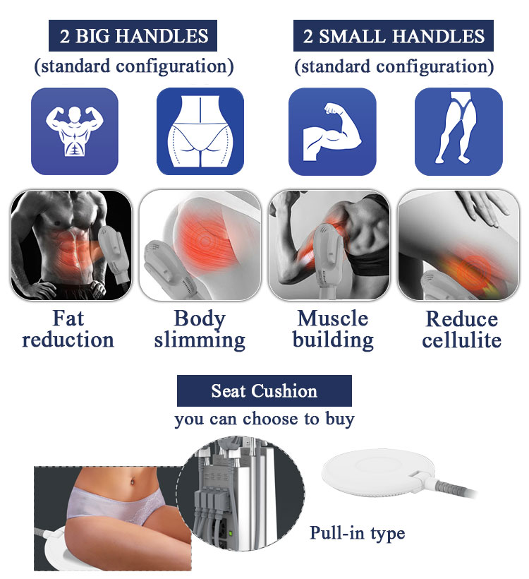 4 Handle Muscle Build Fat Reduce Weight Loss HI EMT EMS Body Sculpting Machine