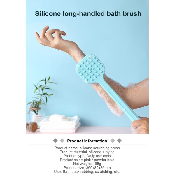 2 в 1 длинной щетке чистки тела ванны силикона ручки для Exfoliating