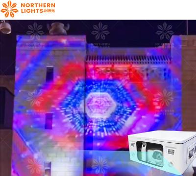 Grandes lâmpadas de projeção Edifício PhotoWall Luz de publicidade 3D ao vivo