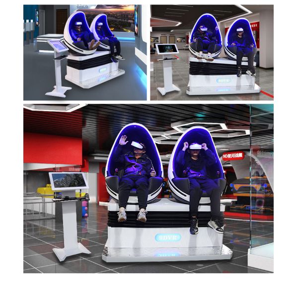 9D VR Chair Virtual Reality Glasses 2 Seater Egg Machine 3 Dof Platform Simulator Game Park Equipment