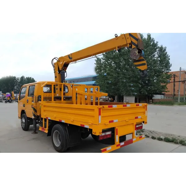 Small Truck Mounted Cranes Dongfeng 2t Knuckle Boom Truck Crane With 3 Arms
