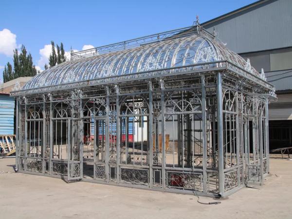 Wrought Iron Gazebo Pavilion Green House Sunroom  Large Size Decor Outdoor Garden Customized