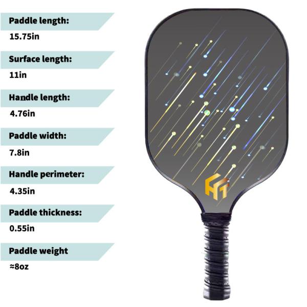 UV True Color Printing Pickleball Racket for Age Group 5-80 Packaged in Bubble Bag