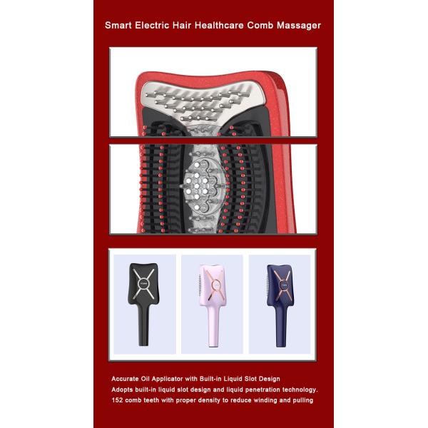 Fitdash Rechargeable Red Light Therapy EMS Head Scalp Massage Brush Hair Care Comb