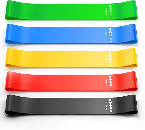 Resistance Bands, Exercise Workout Bands for Women and Men, 5 Set of Stretch Bands for Booty Legs, Pilates Flexbands