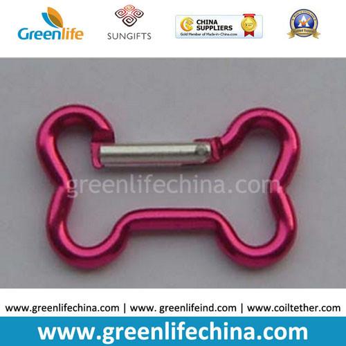 Popular bone shape fashion carabiner key holder manufacture irrregular shape custom hook