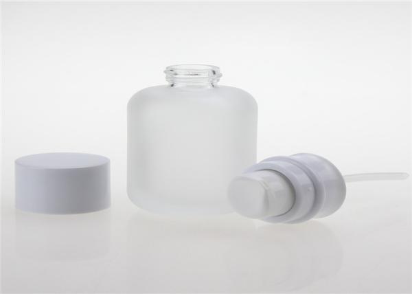 Empty 50ml Glass Lotion Bottles With Pump , Custom Lotion Glass Bottle