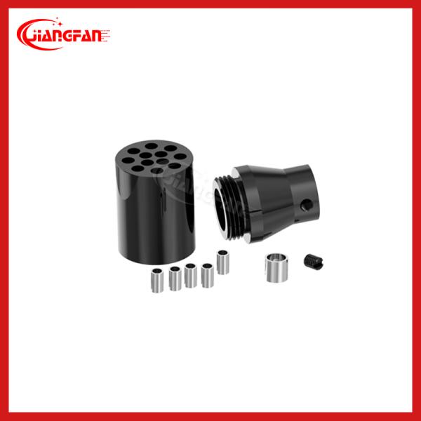 Stainless Steel Fiber Optic Fan Out Kit 2 / 4 / 6 / 8 / 12core Bundle Splitter POM Black